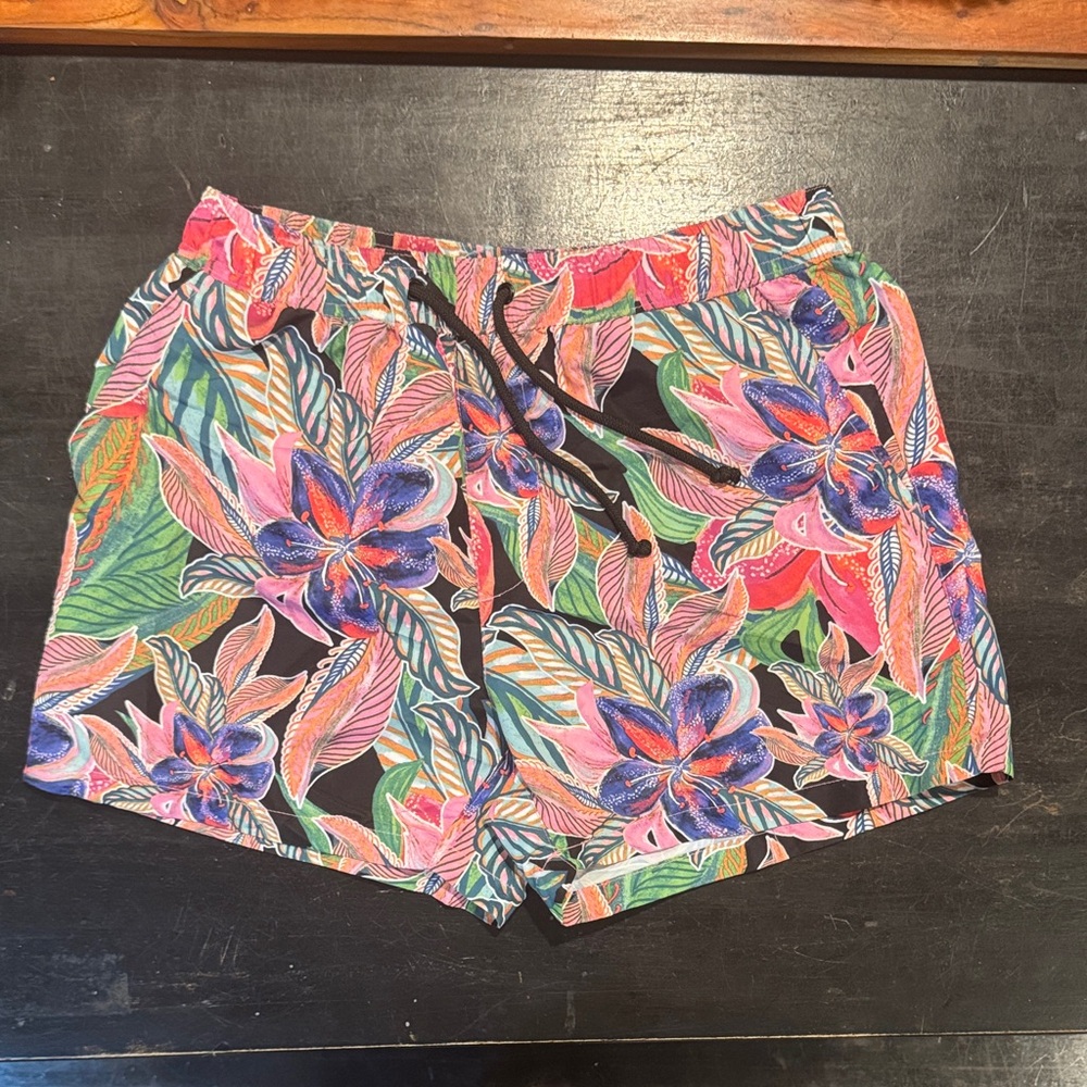 4/$15 Men’s Tropical Floral Swim Shorts Size Small